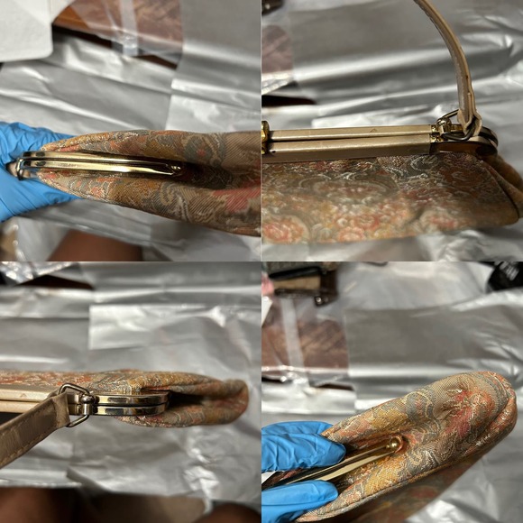 Vintage Floral Tapestry Embroidered Clutch Bag - “Deana” - Picture 10 of 15